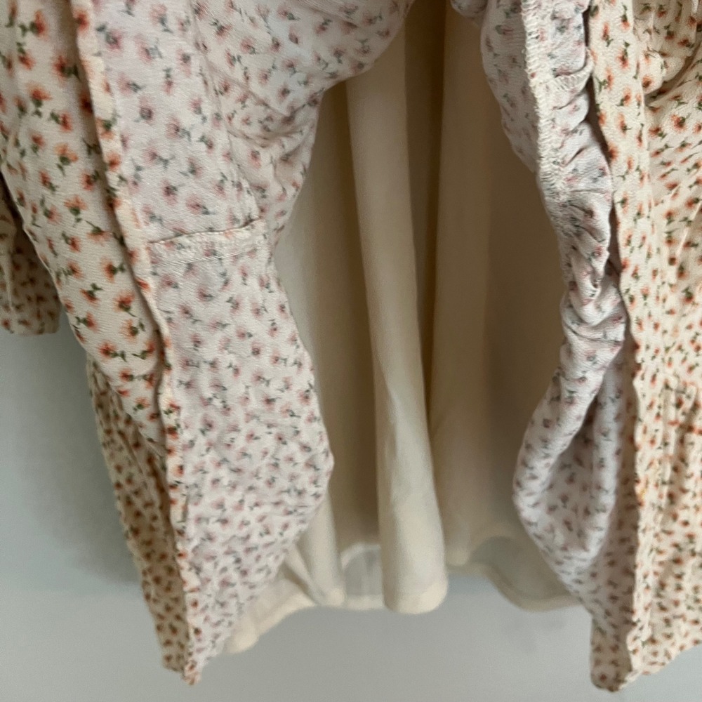 American‎ Eagle Ditsy Floral Print Mini Dress Tiered Long Sleeve Medium - Picture 8 of 10